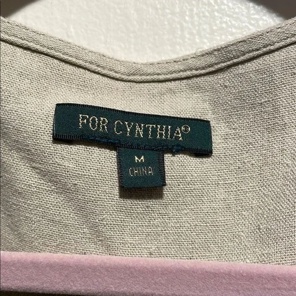 For Cynthia Tan Mini Dress with Puff Sleeves and Crew Neck Rounded Bottom Detail - Picture 2 of 15